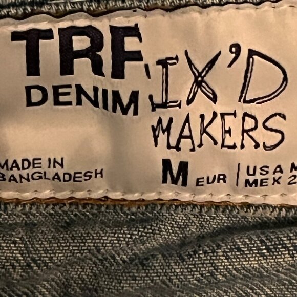 ZARA TRF IX’D MAKERS Blogger Fave Denim Distressed Double Layer Mini Skirt  - M - Picture 7 of 13